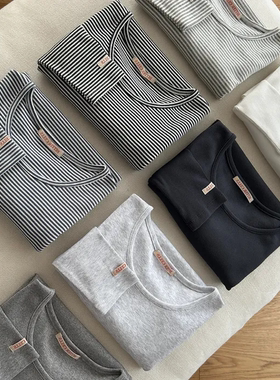 韩国正品直邮设计师品牌BITTERCELLS25秋冬百搭圆领T恤