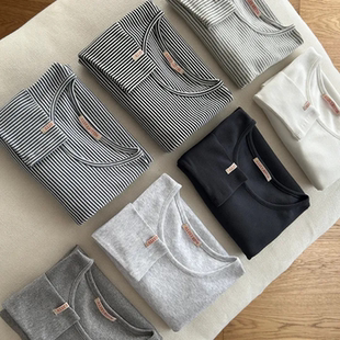 韩国正品直邮设计师品牌BITTERCELLS25秋冬百搭圆领T恤