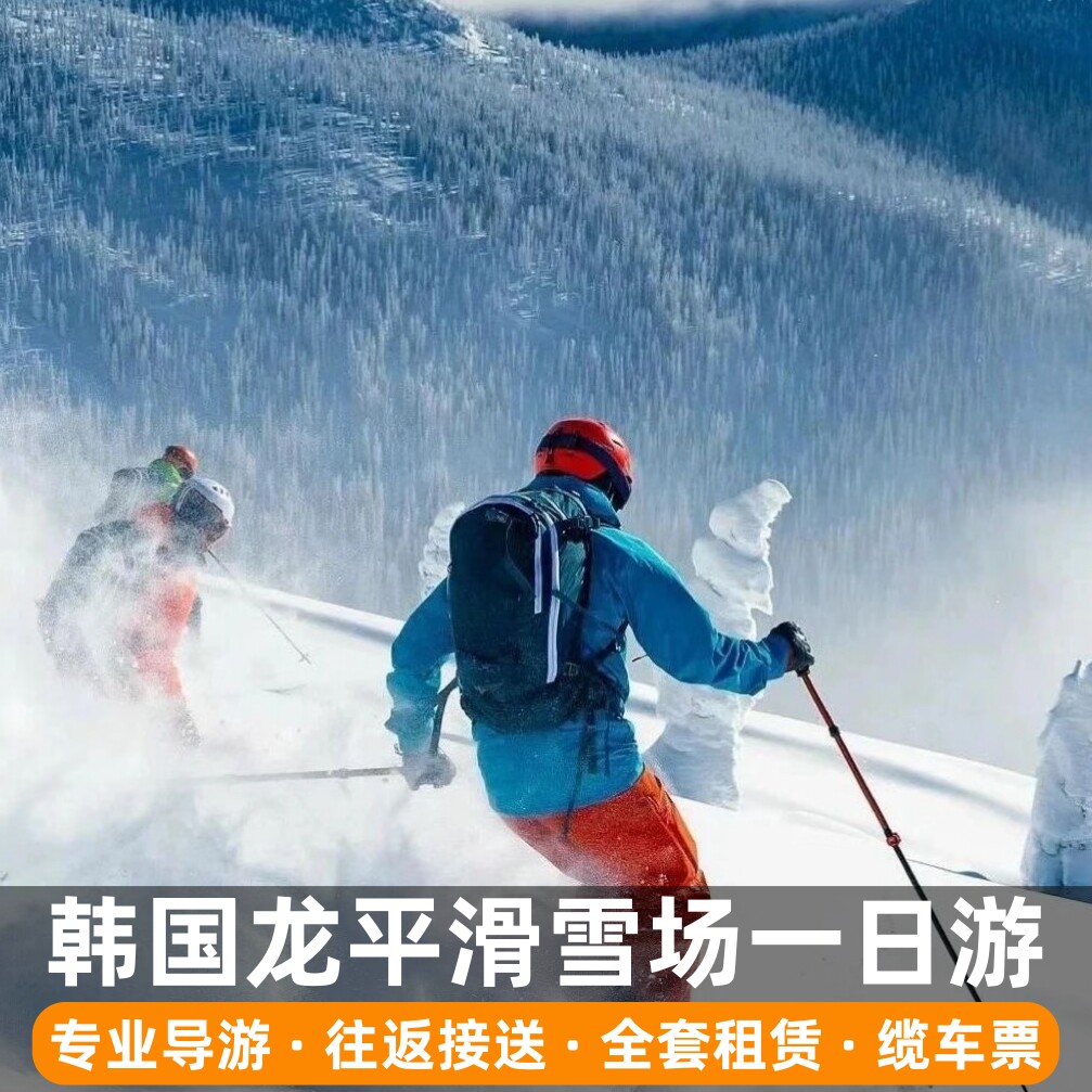 韩国龙平滑雪场一日游 含往返接各类个性定制设备