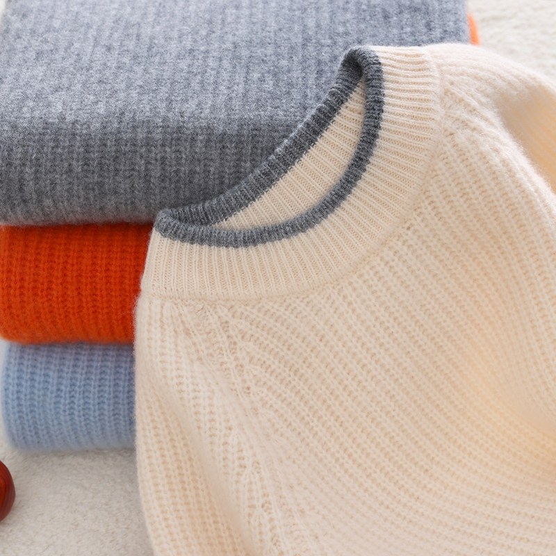 儿童100%纯羊毛衫新款拼色秋冬加厚圆领毛衣中大童男童针织打底衫,童装/婴儿装/亲子装,毛衣/针织衫,淘宝优惠券,粉丝福利购,淘宝优惠卷