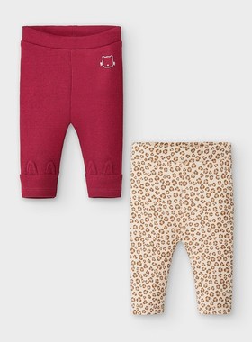 现货西班牙mayoral麦悠女婴童装春秋动物印花松紧打底裤套装02776