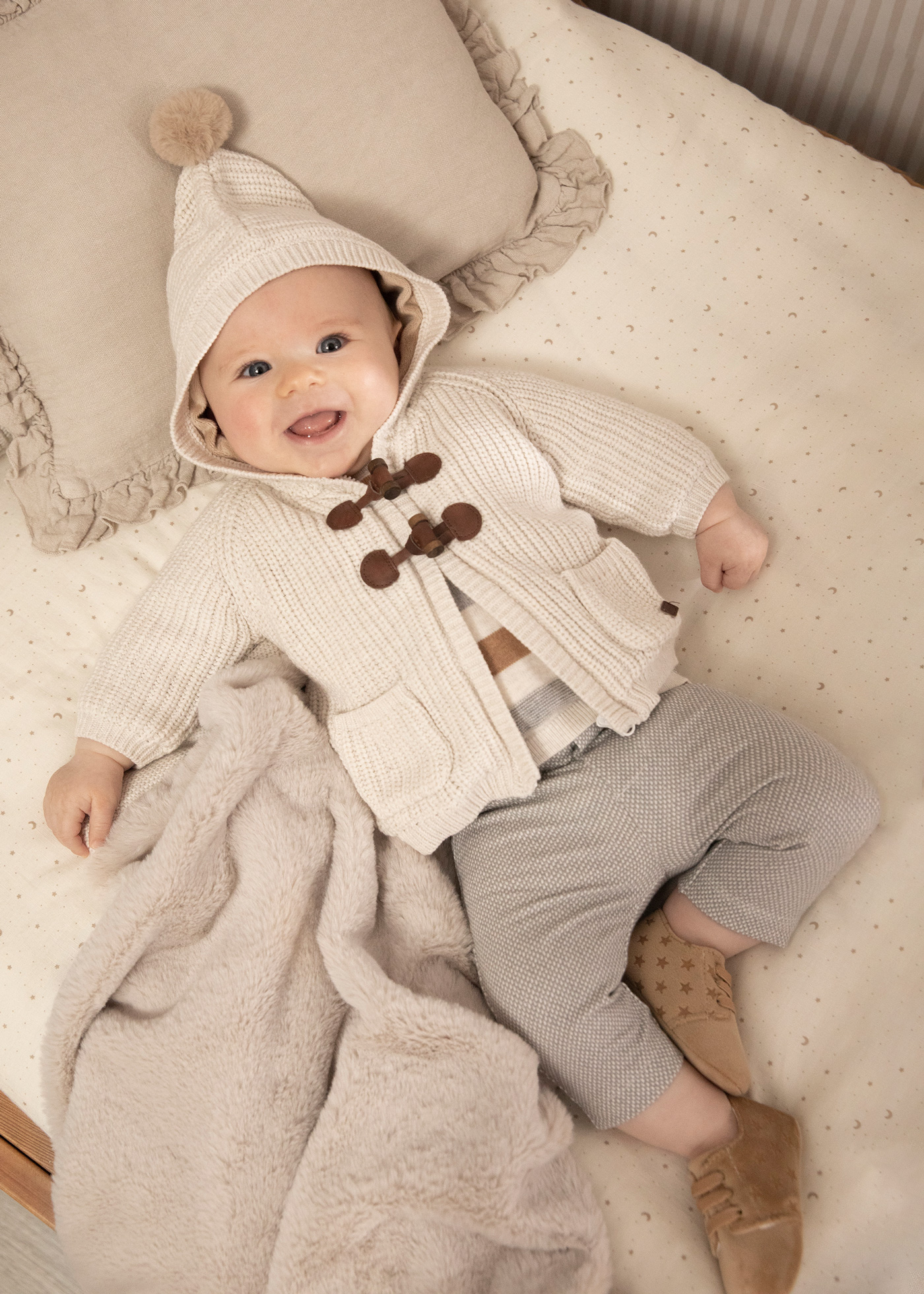 现货西班牙mayoral麦悠婴儿周岁秋冬千鸟格加绒保暖松紧打底长裤