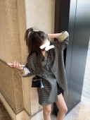 东大门 宽松大码 Ding制提花 韩版 裙 自带氛围感 衬衫 上