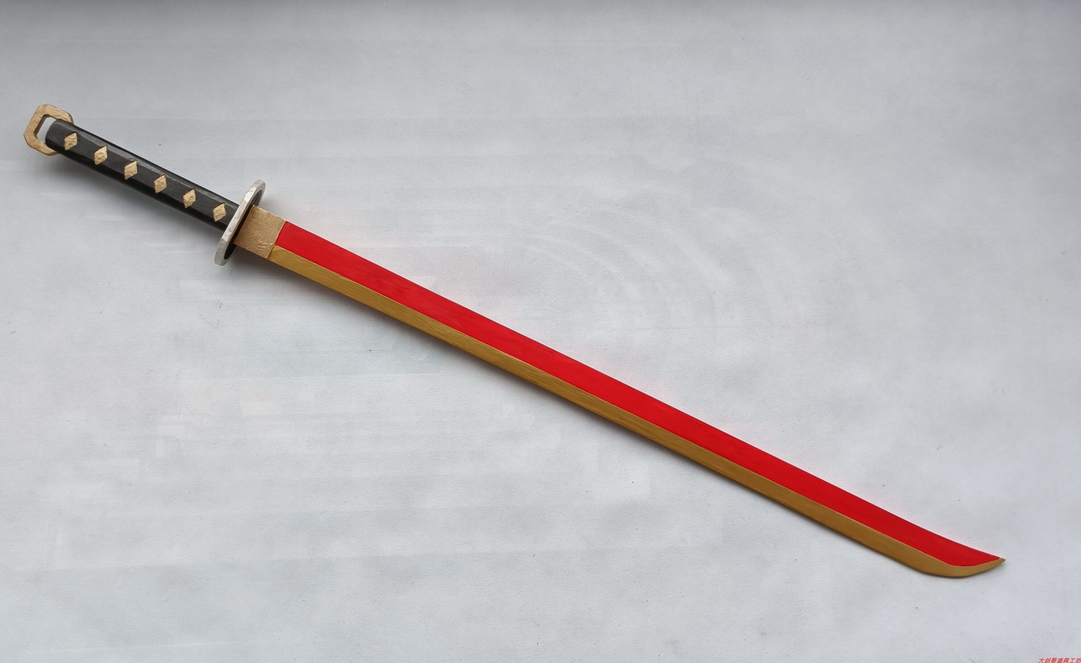 地下城武器 流光星陨刀 红色木刀 cos表演木刀道具