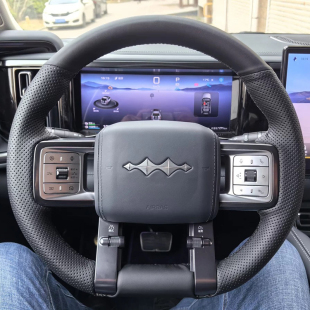 内饰 方程豹豹5方向盘套真皮把套手缝专车专用全包款 适用于23 24款