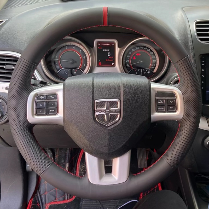 道奇酷威方向盘套真皮挑战者公羊把套手缝专车专用全包款内饰改装,汽车用品/电子/清洗/改装,方向盘套,淘宝优惠券,粉丝福利购,淘宝优惠卷