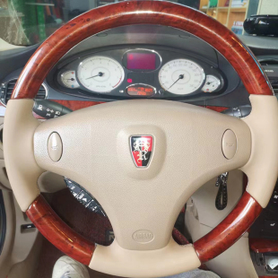 荣威750方向盘套真皮名爵MG7把套手缝专车专用全包半包留原车桃木