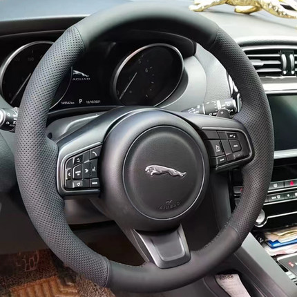 捷豹XF方向盘套真皮XJ XEL F-PACE XFL E-PACE把套专用手缝全包款