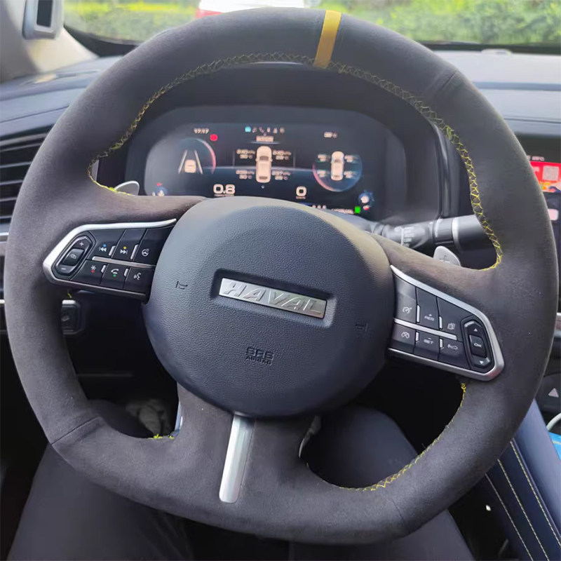 哈弗F7方向盘套真皮 哈弗H6Coupe F5 F7x 把套专车专用手缝全包款