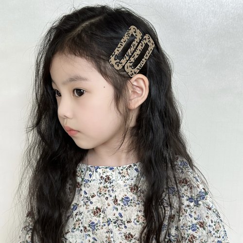 韩国豹纹大号五角星发夹