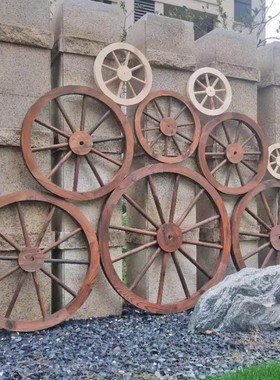 本产品可开票复古轮子摆件