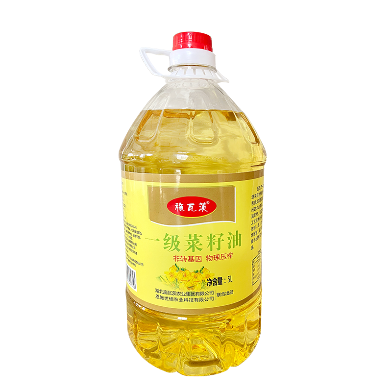 恩施施瓦茨纯香一级菜籽油非转基因物理压榨5L炒菜食用油低油烟