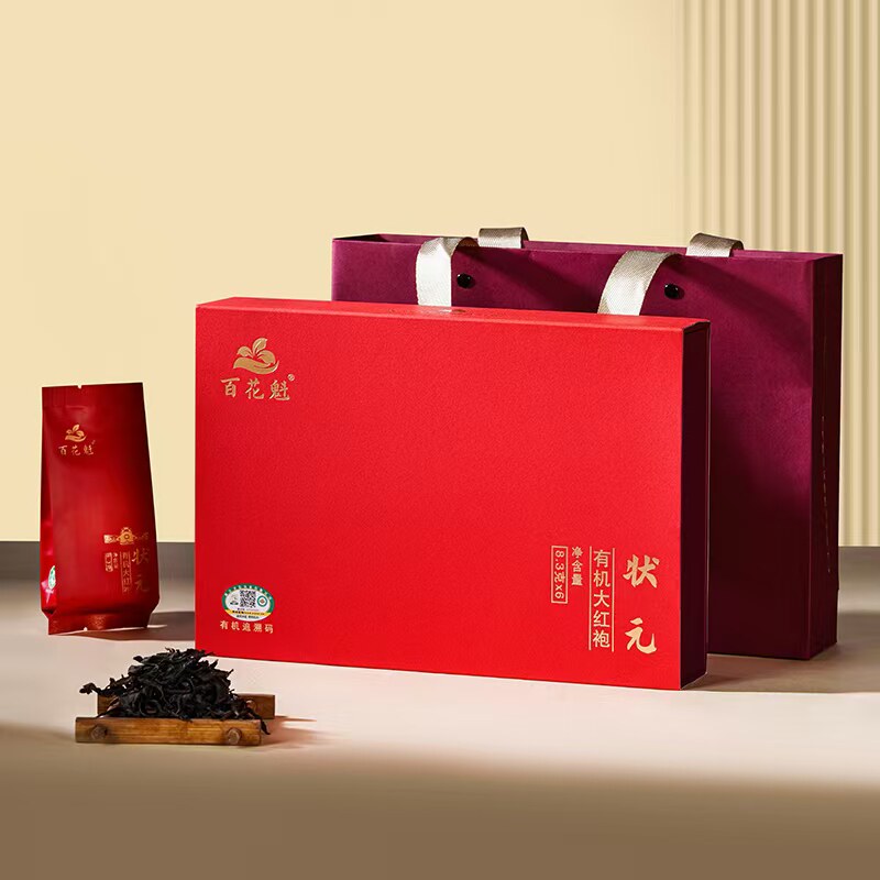 百花魁 状元 有机大红袍 岩茶乌龙茶 礼盒装包邮