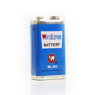 蓝白象9v长方形玩具对讲机6F22家用遥控器 干电池九伏铁白象