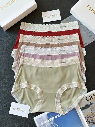 LAP新款80支再生纤维素螺纹中腰内裤 舒适透气纯棉底裆三角女内裤