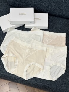 LAP新款莫代尔法式蕾丝中腰无痕内裤 舒适透气纯棉底裆三角女内裤