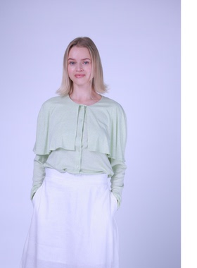 ETIK Nor 瑞典薄荷绿针织斗篷上衣