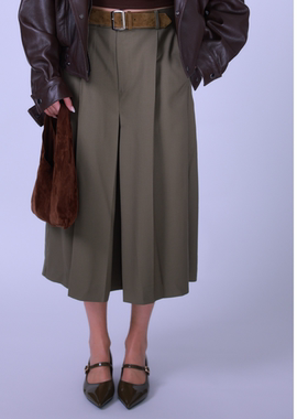 ETIK Nor瑞典麂皮羊皮腰带中长英国精细羊毛西装裤