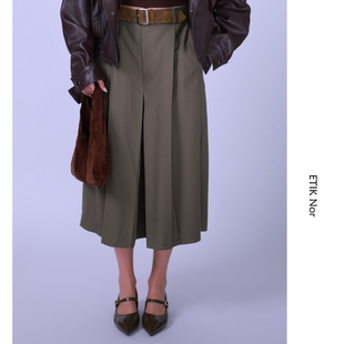 裤 ETIK Nor瑞典麂皮羊皮腰带中长英国精细羊毛西装