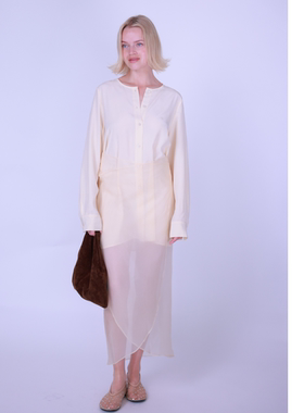 ETIK Nor瑞典长袖圆领真丝纱连衣裙