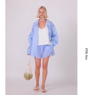 套装 瑞典柔软透气纯精细法国亚麻衬衣短裤 Nor ETIK