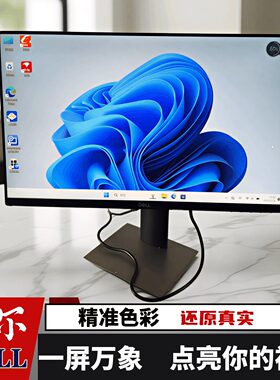二手戴尔品牌显示器高清护眼20 22 24寸 IPS屏投屏专业作图办公