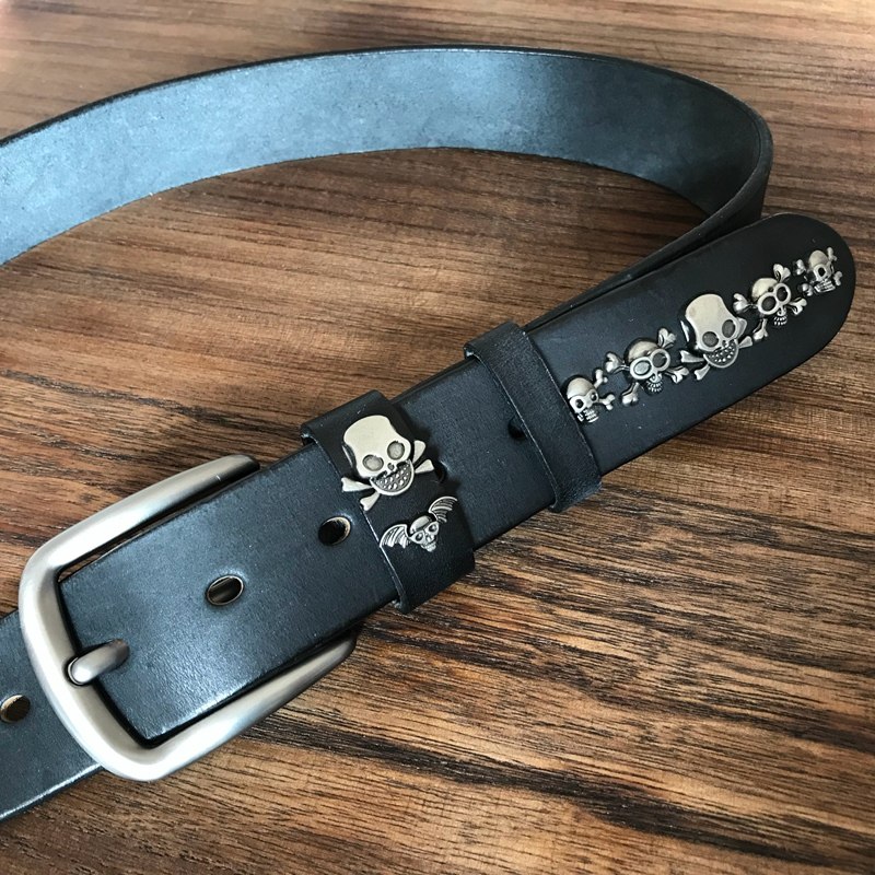 头层牛皮铆钉皮带男机车嘻哈风休闲针扣真皮腰带潮配牛仔裤深灰色,服饰配件/皮带/帽子/围巾,腰带/皮带/腰链,淘宝优惠券,粉丝福利购,淘宝优惠卷