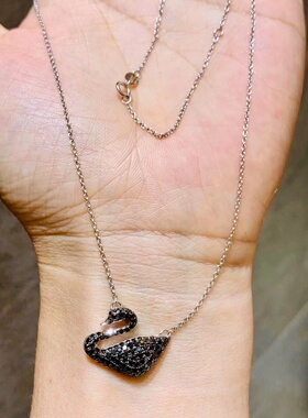 大耳龙钻石白天鹅黑天鹅女18K