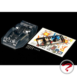 正品田宫四驱车配件 MS底盘专用 透明软壳 新火鸟车壳15447