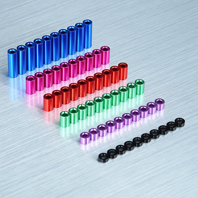 自制田宫四驱车配件 电镀彩色铝管 螺丝圆筒套筒 单个尺寸*10粒