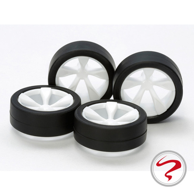 正品 田宫 迷你四驱车配件 低重心黑色等宽 中径轮胎 15513 现货