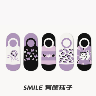 薄款 袜子女船袜夏季 防滑不掉跟夏天网眼浅口无骨多巴胺ins潮短袜