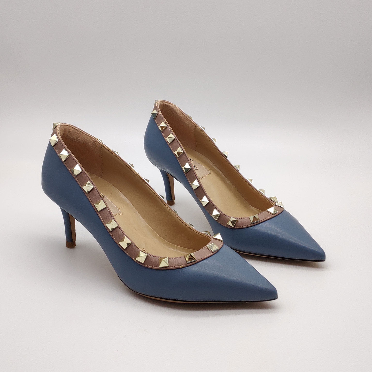 舒适中跟欧美法式试衣间浅口单鞋一脚蹬柳钉柳丁性感细跟断码清货,女鞋,浅口单鞋,淘宝优惠券,粉丝福利购,淘宝优惠卷