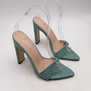 露趾少女青年性感仙女风女断码 粗跟一字拖2025新款 清货 高跟鞋 拖鞋