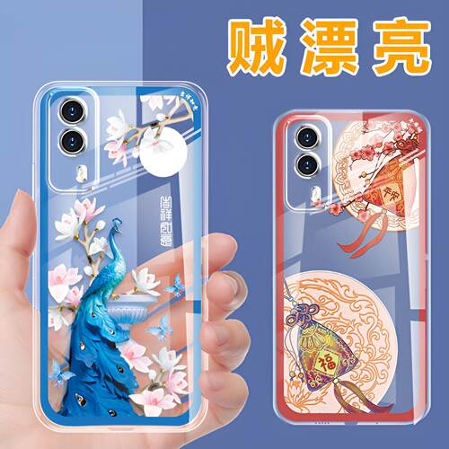 适用VIVOT1X手机壳透明壳中国风vivo t1x保护套全包防摔软壳硅胶男女新款外壳