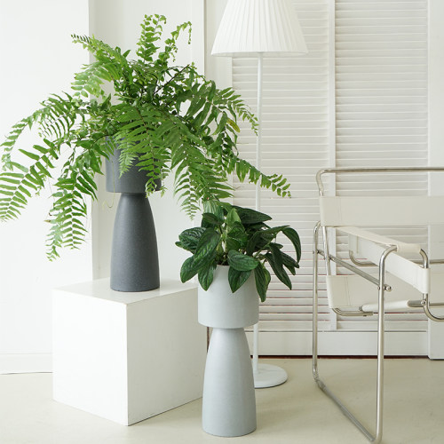 北欧艺术高脚花盆高级感