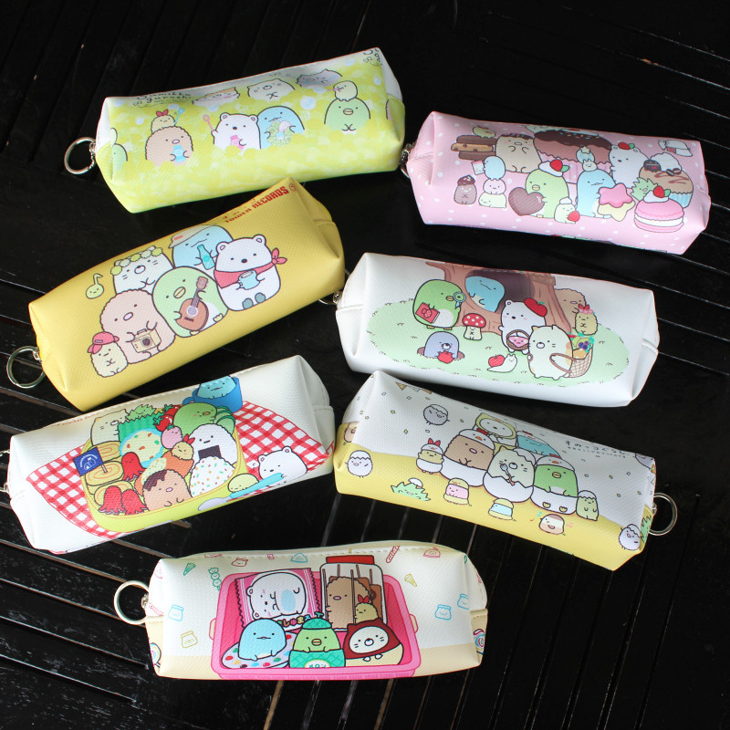 卡通可爱韩国大容量pu笔袋男女学生文具创意收纳袋文具盒铅笔盒袋