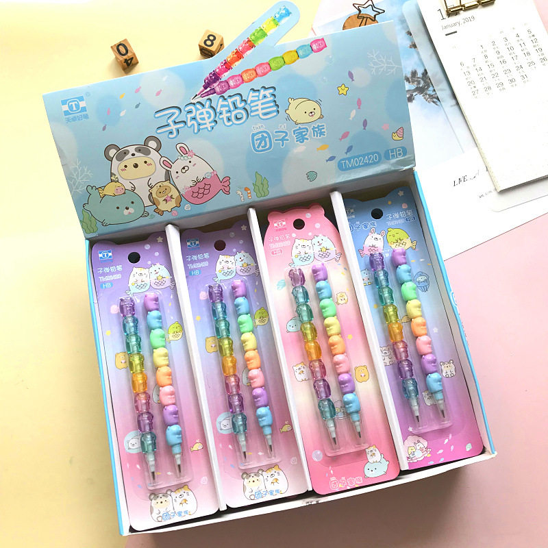 卡通萌动物活动可拆装铅笔免削小学生可爱文具奖品礼物品