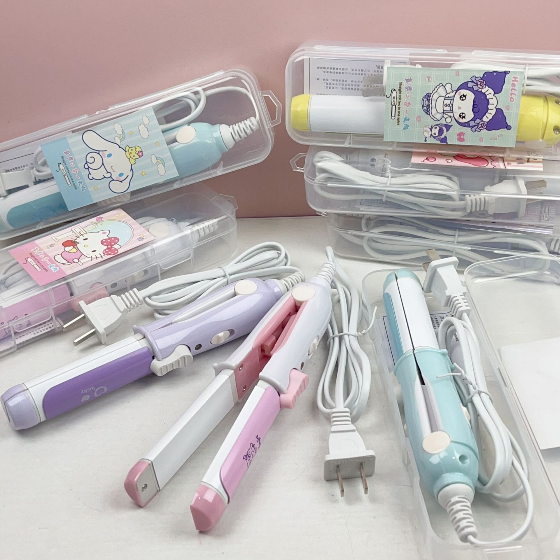 卡通可爱少女系列夹板卷发棒学生女头发小功率宿舍库米拉直卷