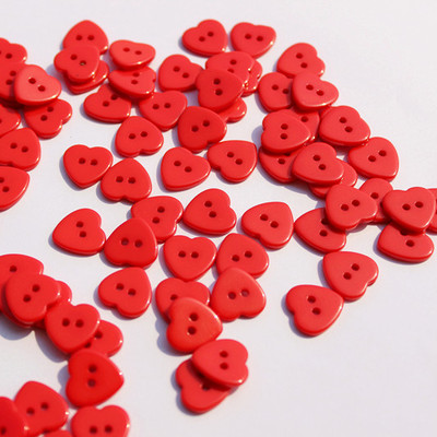 树mm纽扣红色心形心子手工糖果