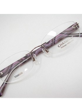 Charmant夏蒙 纯钛 眼镜框 眼镜架CH10946 BR 无框 茶色 超轻框