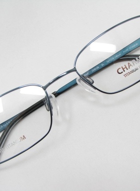 Charmant夏蒙 纯钛 眼镜架CH8189 BL 蓝色 方框 眼镜框