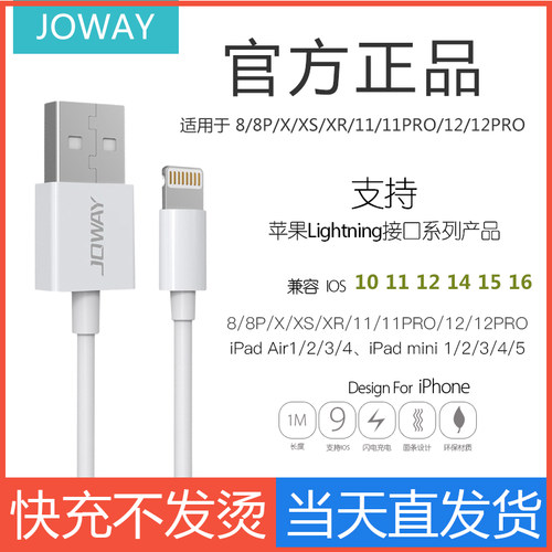 乔威正品适用苹果快充数据线