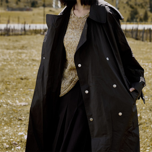 【TTDP】天天家水獭棕风衣长外套秋冬氛围感立挺嘎巴甸面料O0926