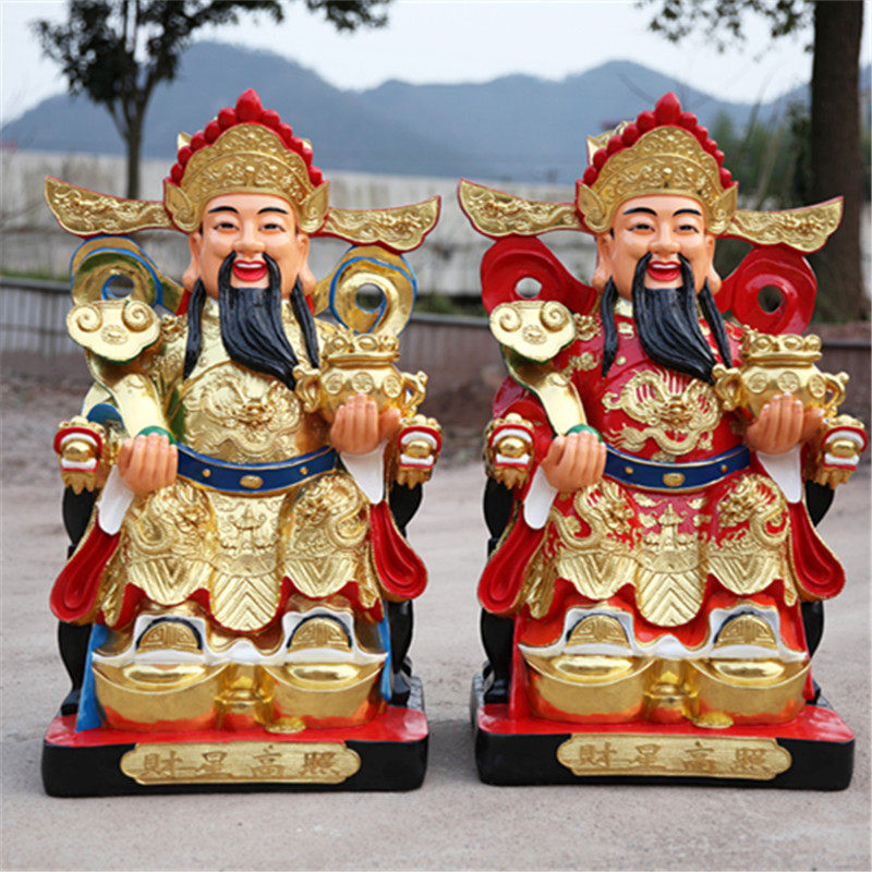 佛像居家供奉发财摆件树脂财神家用招财财神爷佛像88cm高财神