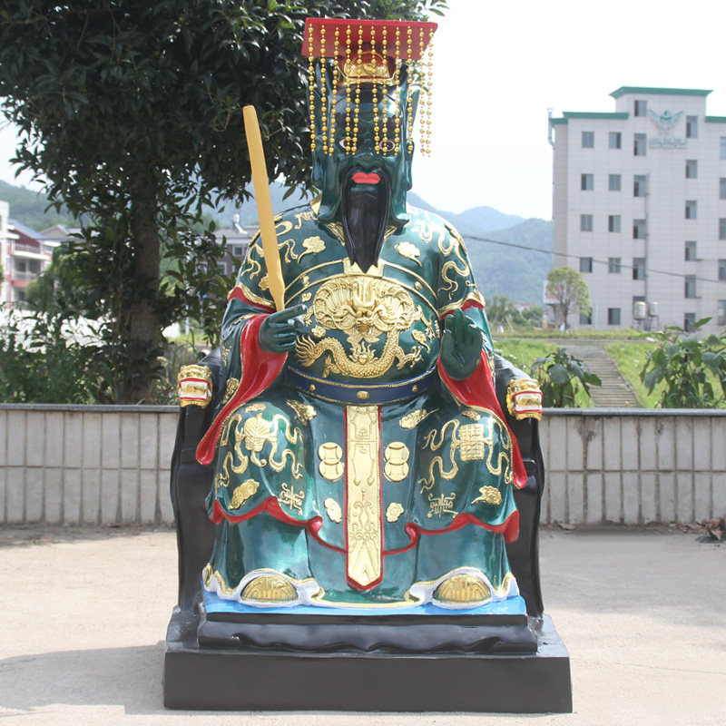 树脂玻璃钢青色四海龙王寺庙佛像
