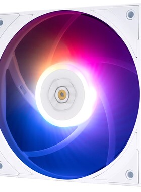 利民TL-H12015W白色机箱风扇12cm电脑散热风扇FDB轴承PWM串联ARGB