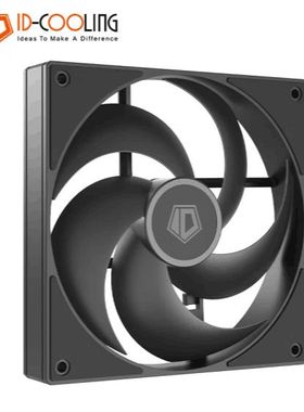 酷凛AS-140-K 14CM机箱风扇 黑色无光 4PIN接口 PWM温控散热 风扇