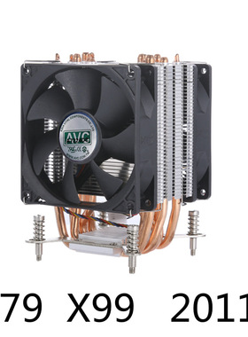 4/6管cpu散热器2011服务器双路主板X99X79台式电脑风扇静音风冷E5