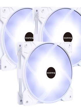 白光主机LED彩灯固色大4P静音散热机箱风扇PC Case Fan 3in1 Box